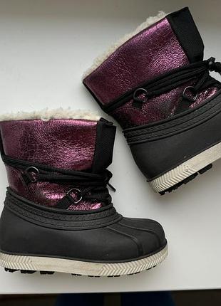 Чоботи теплі для дівчинки розмір 24/25