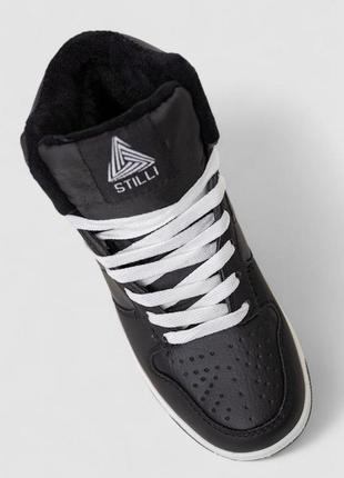 Кроссовки женские зимние на меху, цвет черно-белый, 248rh1060