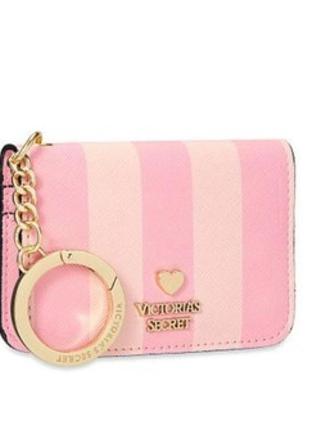 Візитниця victoria's secret signature stripe foldable card case