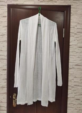 Кардиган  льон акрил накидка подовжена кофта