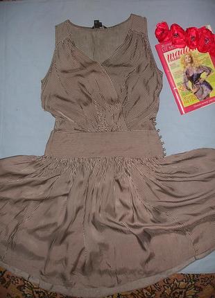 Сукня сукня розмір 44/10 у смужку тонка літня zara натуральна віскоза 100