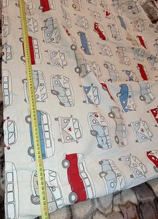 Шторы в детскую комнату с машинками, автобусами