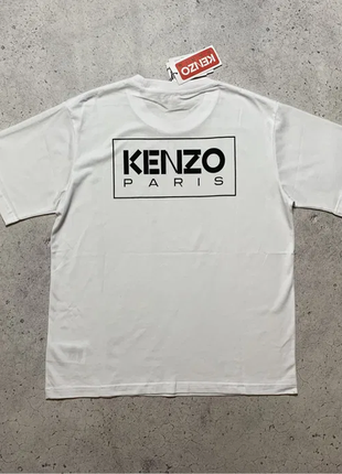Новая футболка kenzo paris / биг лого на спине