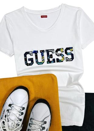 Футболка з паєтками guess оригінал