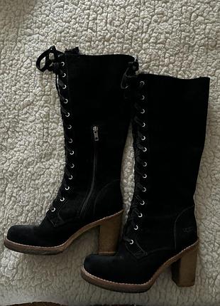 Зимние натуральные замшевые сапоги оригинал