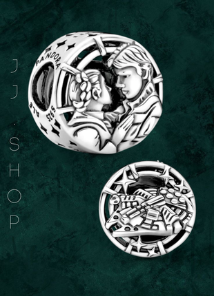 Срібна намистина pandora поцілунок гана соло та леї зоряні війни 799506c00