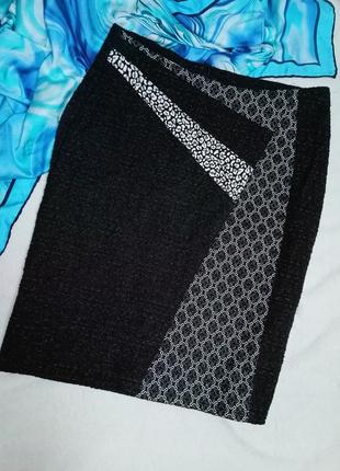 Гарна комбінована спідниця з фактурної тканини, 42-46разів, надання,jorli.