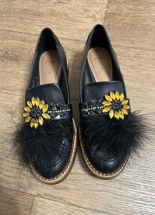Лоферы женские, zara размер 36