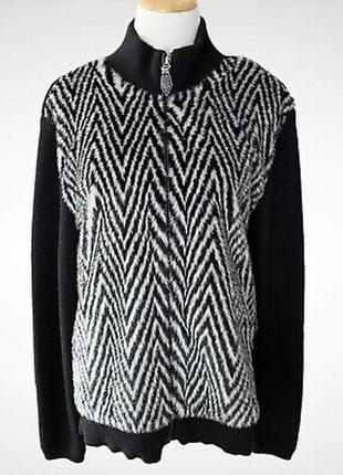 Denny basso куртка кофта тепла зимова в принт зебри штучне хутро