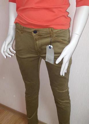 Шикарные коричневые джинсы zara kids collection made in egypt с биркой 13/14 лет