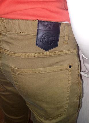 Шикарные коричневые джинсы zara kids collection made in egypt с биркой 13/14 лет