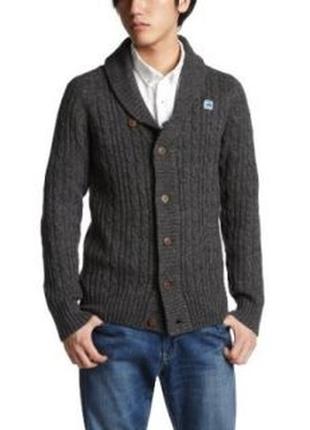 Мужской шерстяной кардиган g-star raw s🤎