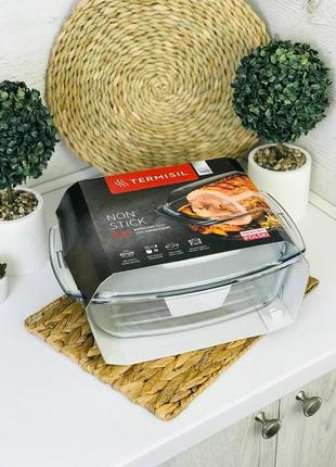 Каструля з жаропрочного скла з кришкою termisil2 фото