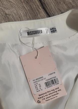Жилет на пуговицах missguided/белый классический жилет/жилетка5 фото