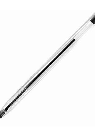 Ручка масляна чорний прозорий корпус 1,0mm medium тм pensan 2021  7копійок
