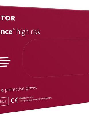 Mercator ambulance high risk рукавички латексні оглядові нестерильні не припудрені, розмір xl