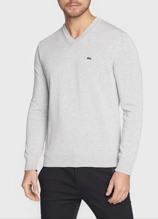 Белый свитер lacoste
