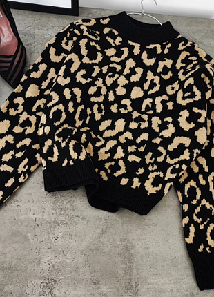 Теплий светр в анімал візерунок new look