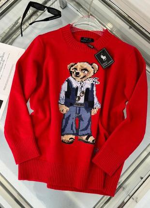 Свитер под ralph lauren с мишкой