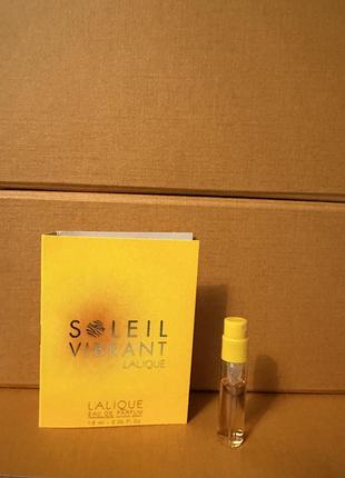 Lalique soleil vibrant пробник оригинал
