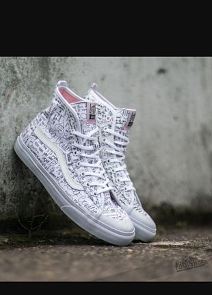Vans dazie-hi leila true white/ barley pink, size 40(25,5 см.), us9uk6,5