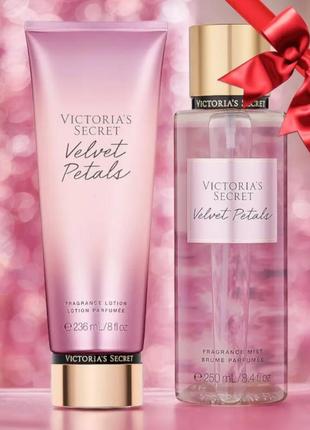 Подарочный набор velvet petals victoria's secret виктория сикрет оригинал