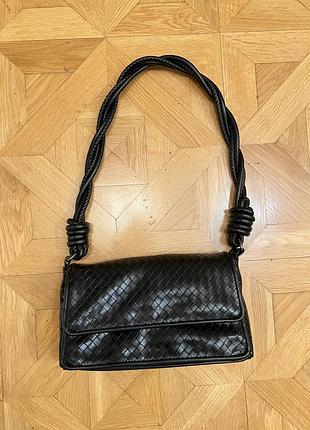 Сумка чорна з екошкіри 2