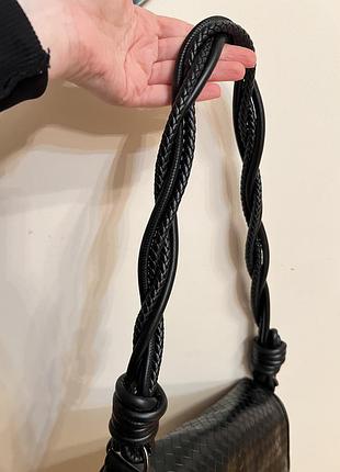 Сумка чорна з екошкіри 6