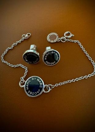 Браслет и сережки marc by marc jacobs  оригинал, пусети, гвоздики, серьги, marc jacobs оригінал
