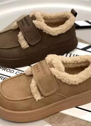 Зимние кеды сапоги miu miu плюшевые