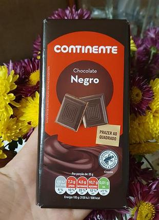 Шоколад hacendado 72% cocoa dark chocolate hacendado, 100 гр., оригинал.