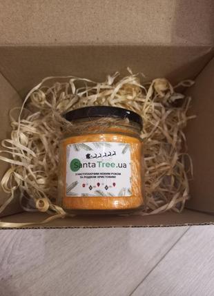 Свеча ароматическая запах "апероль" новогодняя