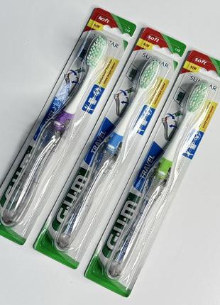 Gum дорожная зубная щетка travel, 1 шт