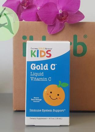 California gold nutrition, витамин c для детей со вкусом терпкого апельсина, 118 мл