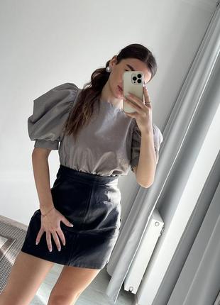 Сорочка блуза з обʼємними рукавами zara