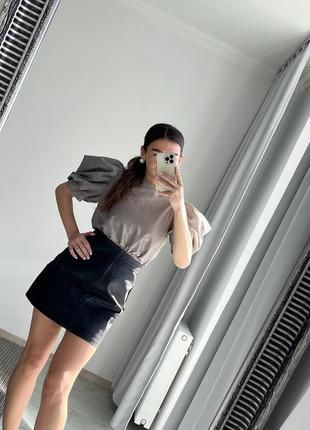 Рубашка блуза с объемными рукавами zara3 фото