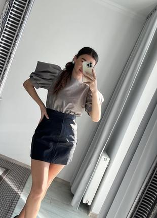 Рубашка блуза с объемными рукавами zara4 фото