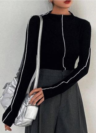 Теплый гольф с кантом