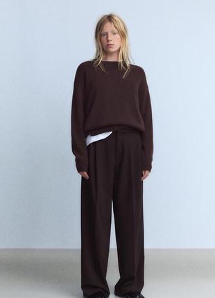 Брюки коричневые zara2 фото