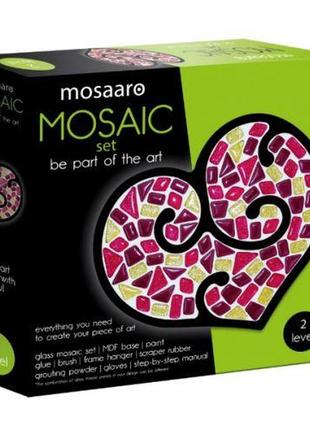 Набір для творчості mosaaro кришталеве скло мозаїка "сердце"
