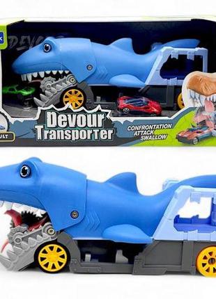 Трейлер с машинками "devour transporter: акула"