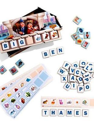Деревянная детская развивающая игра "ребус", на английском языке