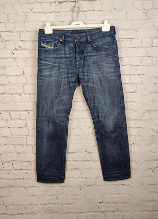 Чоловічі джинси сині diesel regular fit buster стильні штани straight jeans