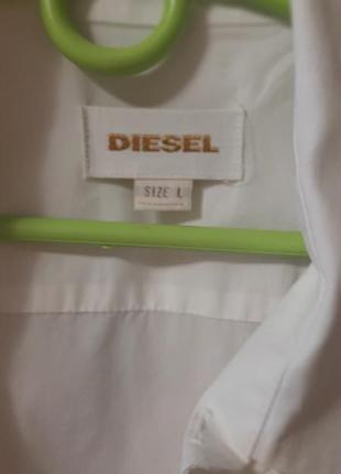 Класна брендова сорочка, ідеального білого кольору, diesel оригінал , розмір л3 фото