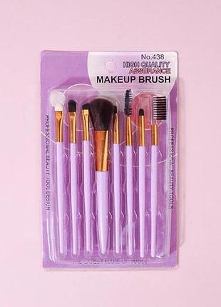 Набір пензлів для макіяжу pink 8 шт