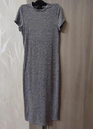 Shein сукня трикотажна сірого кольору