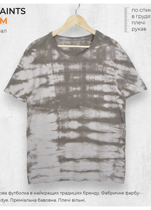 Allsaints m / легка бавовняна фабрично фарбована базова футболка tie-dye