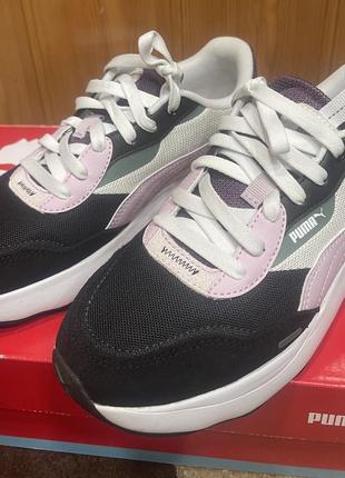 Кроссовки Puma Court Rider Twofold Mens White Athletic Basketball Shoe