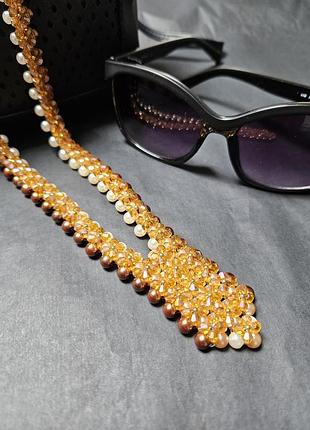 Намисто з біконусів "золота елегантність"