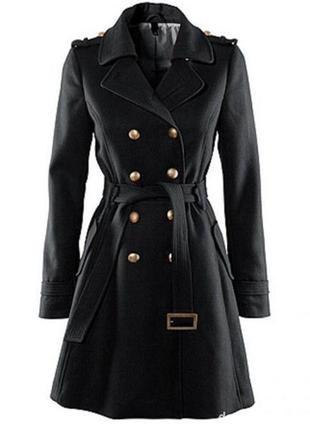 Двубортне пальто, з паском, бенд h&m